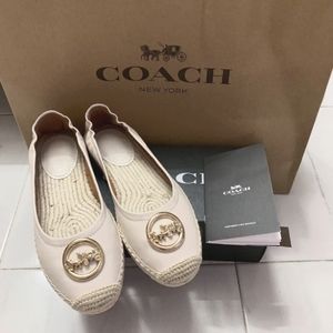 🔥$35.00 FIRM🔥 COACH Clara Leather Slip on Shoes Espadrilles